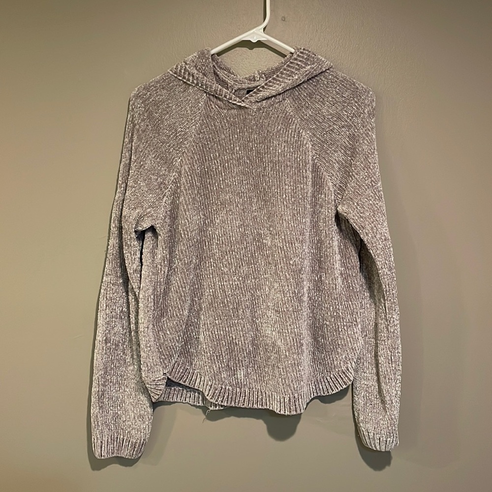 Rue21 Silver/ Gray Hooded Sweater S